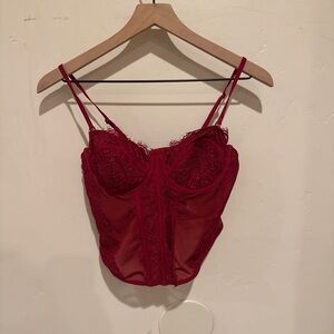 Garage Red Lace Shapewear Top